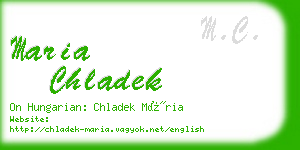 maria chladek business card
